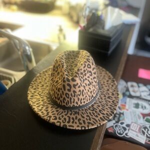 Buckle Leopard Print Hat